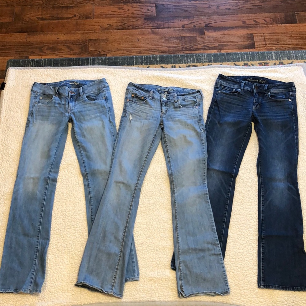 Lot of 2 American Eagle Jeans Sz 6 L, artist, boot